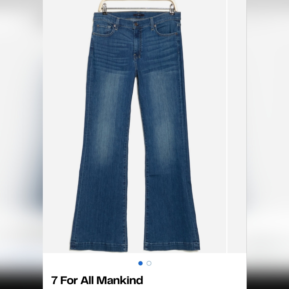 7 For All Mankind Flare Jeans in Blue